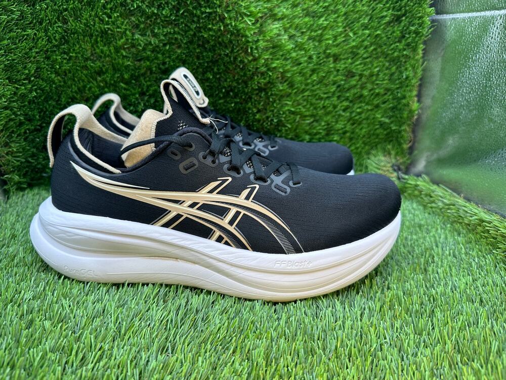 Asics Gel-Nimbus 28 1011C144 Athletic Sneaker Men's 8 Black Knit Running Sports